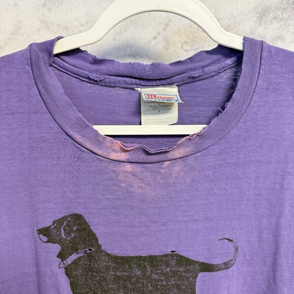 Vintage 90s The Black Dog Marthas Vineyard T Shirt Mens L 20.5x27 USA - Picture 4 of 14